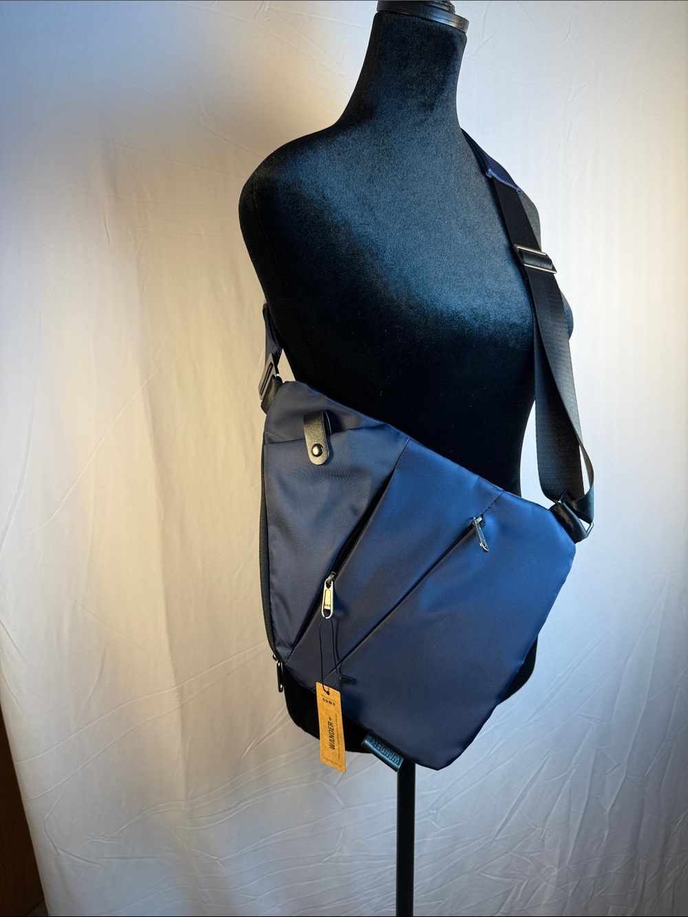 Wander + Unisex Navy Travel Sling Bag - Versatile Crossbody Carry